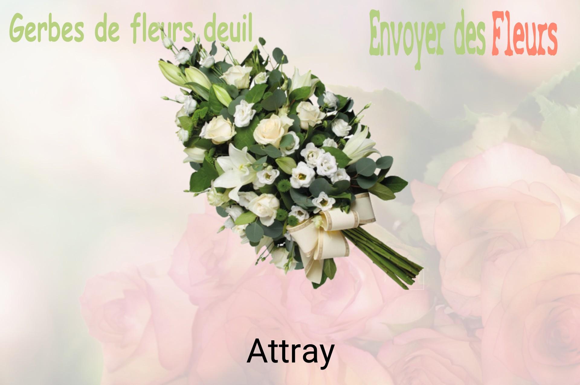 Gerbe de fleurs de deuil livrée à Attray